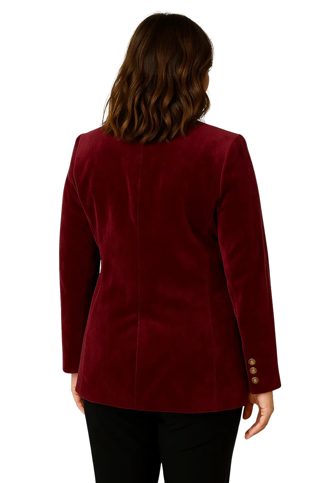 Blazer Feminino Aurora de Lã com Gola Notch e Botões Duplos