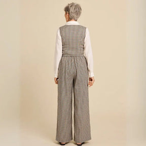 Conjunto Feminino Aurora com Colete e Calça Pantalona Moderna e caimento perfeito no corpo.