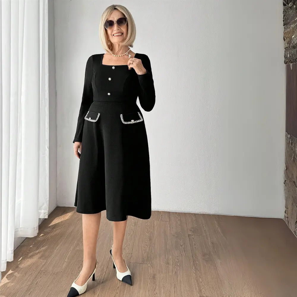 Conjunto Feminino Preto com caimento perfeito no corpo