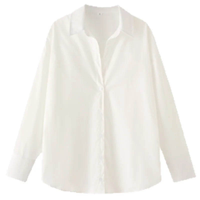 Camisa Feminina Oversized com Manga Longa e Botões