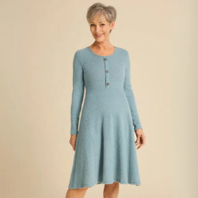 Vestido casual Aurora de comprimento médio cor Azul