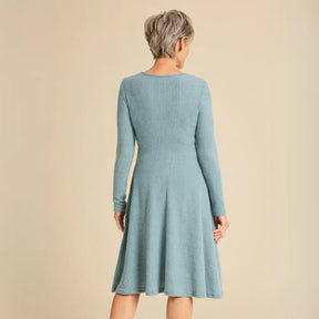 Vestido casual Aurora de comprimento médio cor Azul