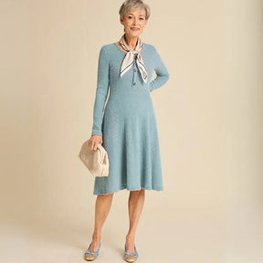 Vestido casual Aurora de comprimento médio cor Azul