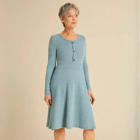 Vestido casual Aurora de comprimento médio cor Azul