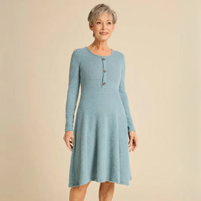 Vestido casual Aurora de comprimento médio cor Azul