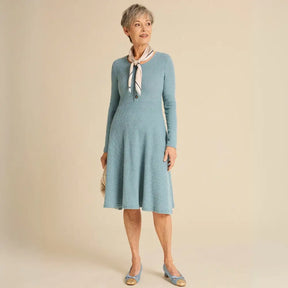 Vestido casual Aurora de comprimento médio cor Azul